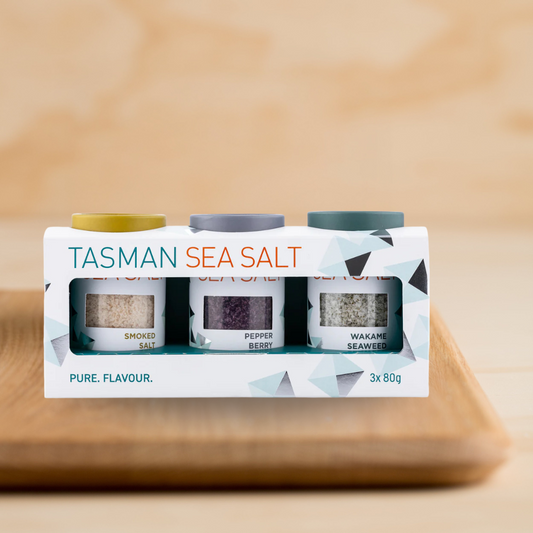 Tasman Sea Salt Gift Set | 3 Pieces 80g Each | 12 Count